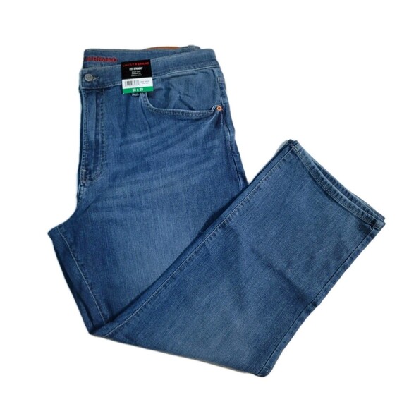 Lucky Brand Mens 223 Straight Stretch Classic 5-Pocket 38x29 Lt Blue Denim Jeans - Picture 1 of 16